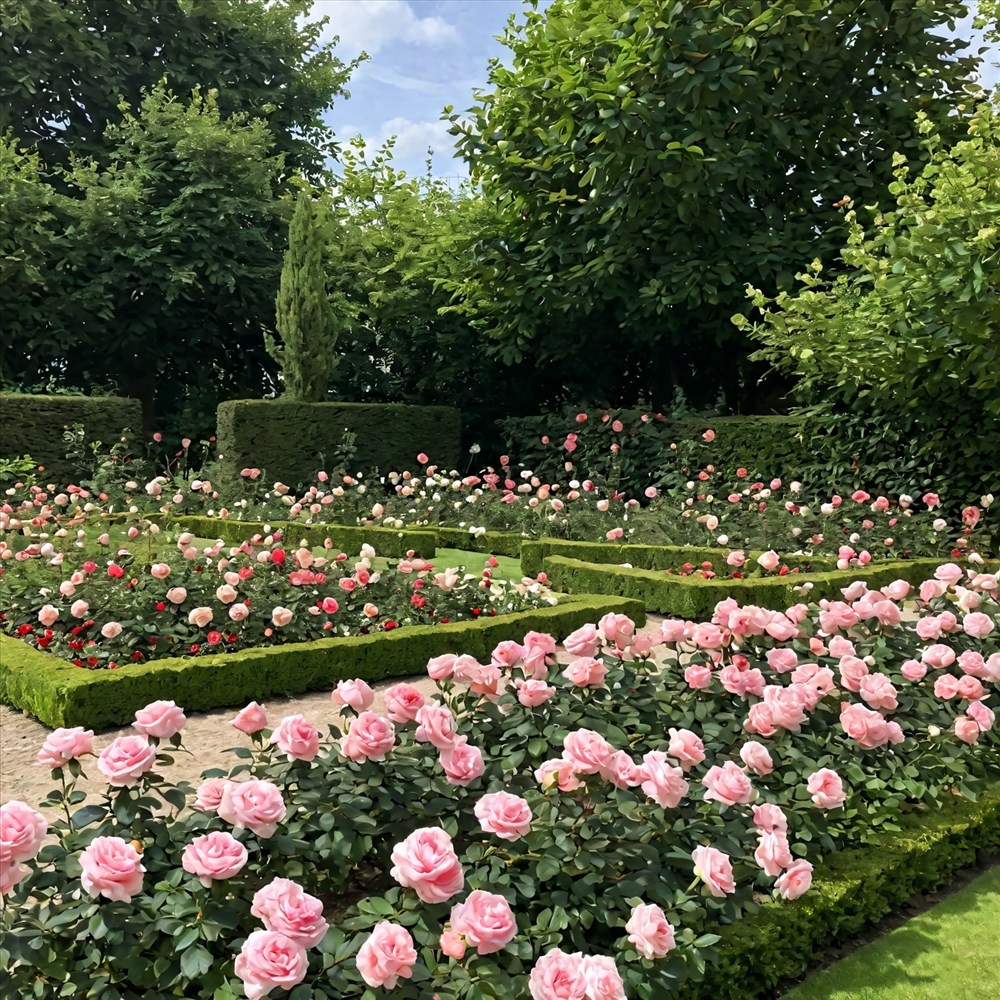 Aménagement d'un Parterre de Rosiers en Jardin